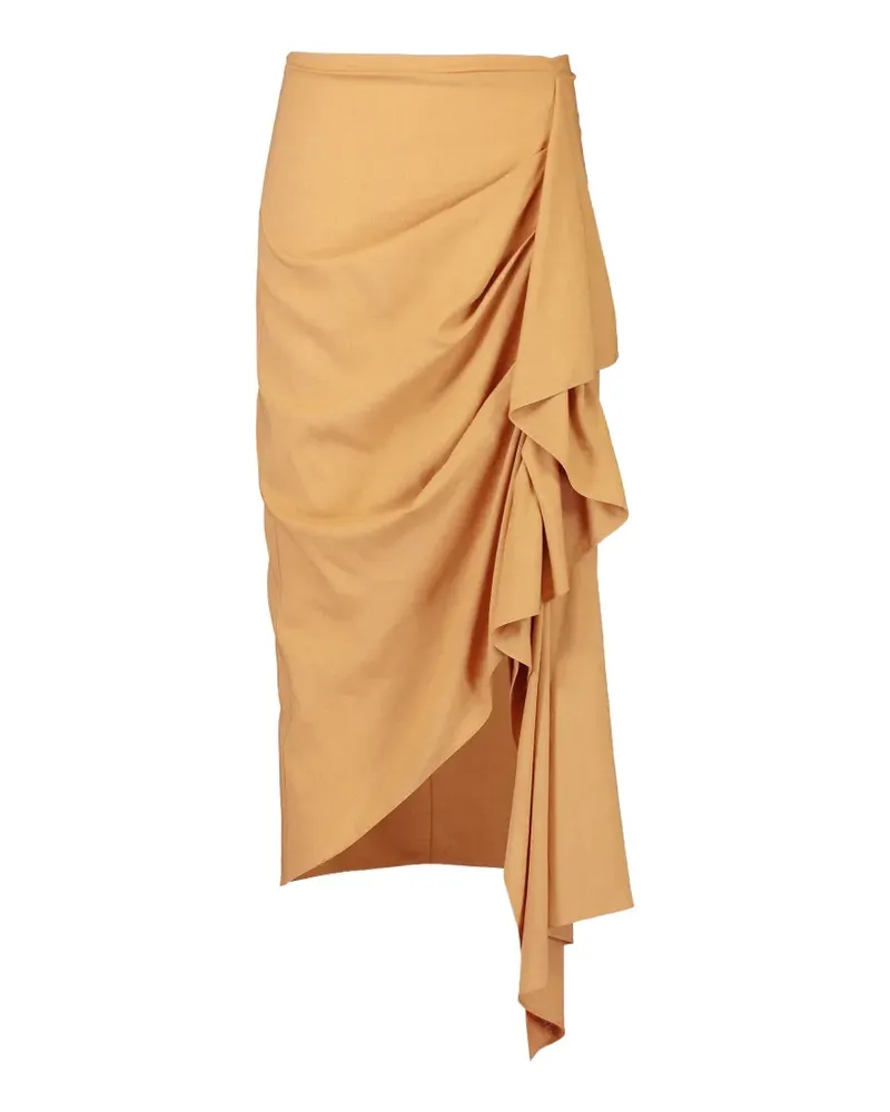 Michael Kors Cascade ruffled midi skirt - Nude Nude