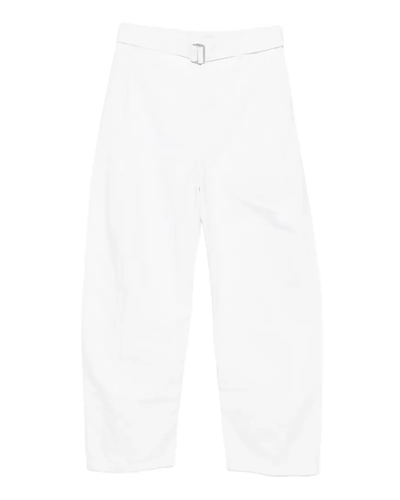 Christophe Lemaire Jeans mit Gürtel - Weiß Weiß