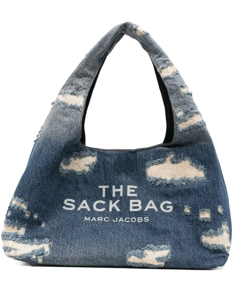 Marc Jacobs Distressed-Schultertasche - Blau Blau