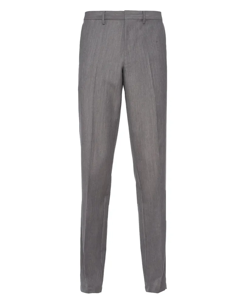 Prada Hose mit Triangel-Logo - Grau Grau