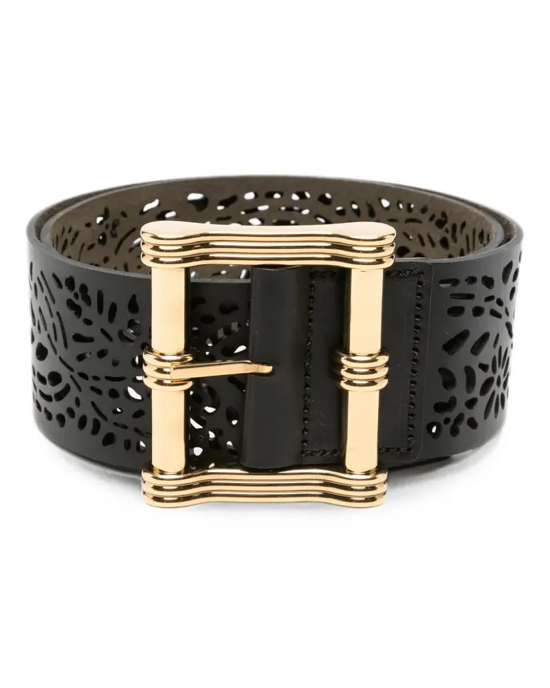 Etro Wendbarer Gürtel mit Laser-Cut - Schwarz Schwarz