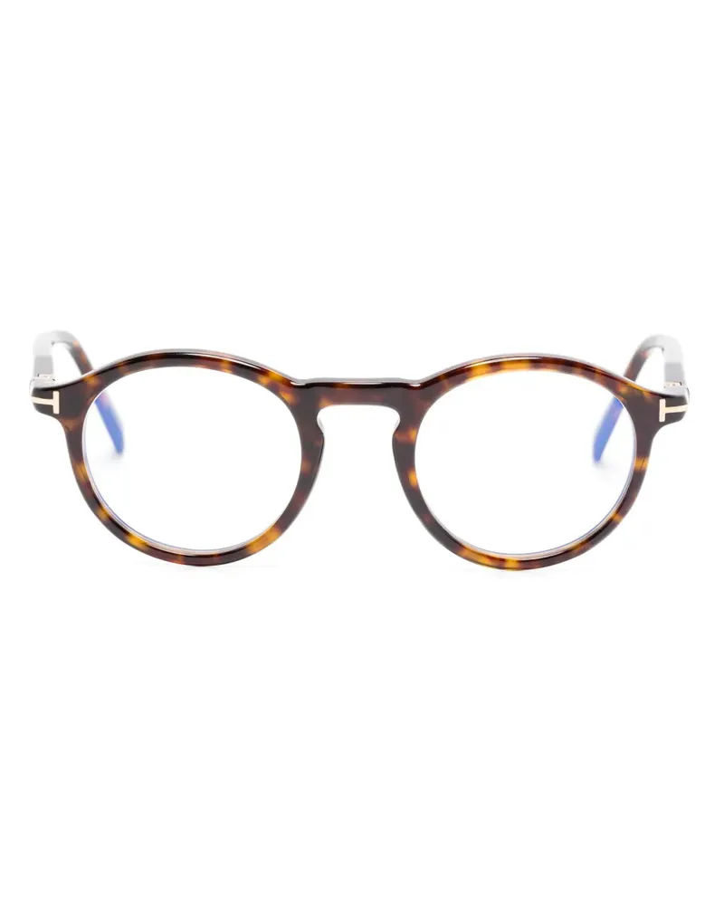 Tom Ford Brille mit rundem Gestell - Braun Braun