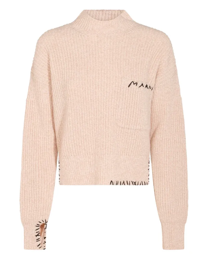 Marni Pullover mit Logo-Stickerei - Nude Nude