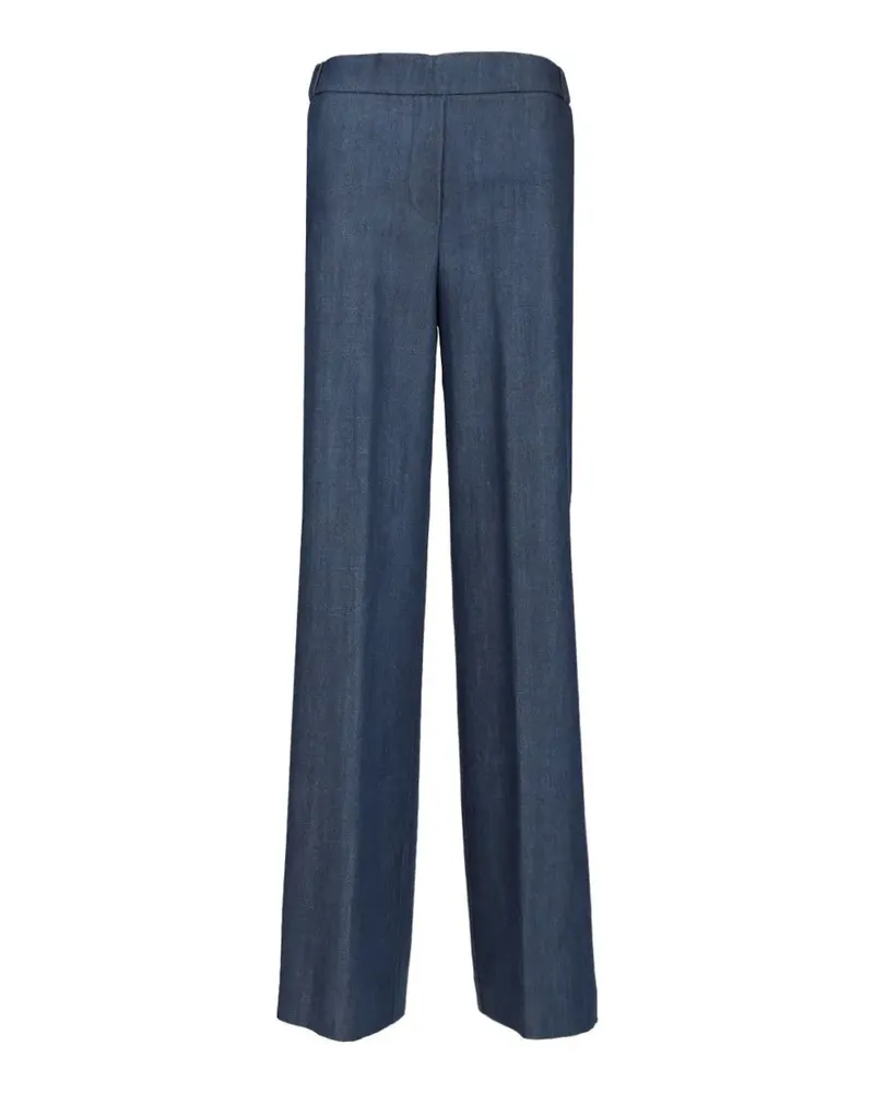 Al Duca D’Aosta 1902 chambray wide-leg trousers - Blau Blau