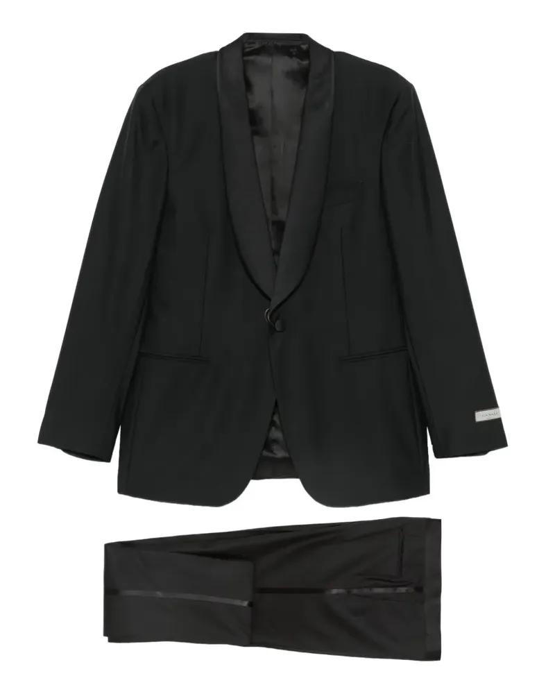 Canali shawl-lapel suit - Schwarz Schwarz