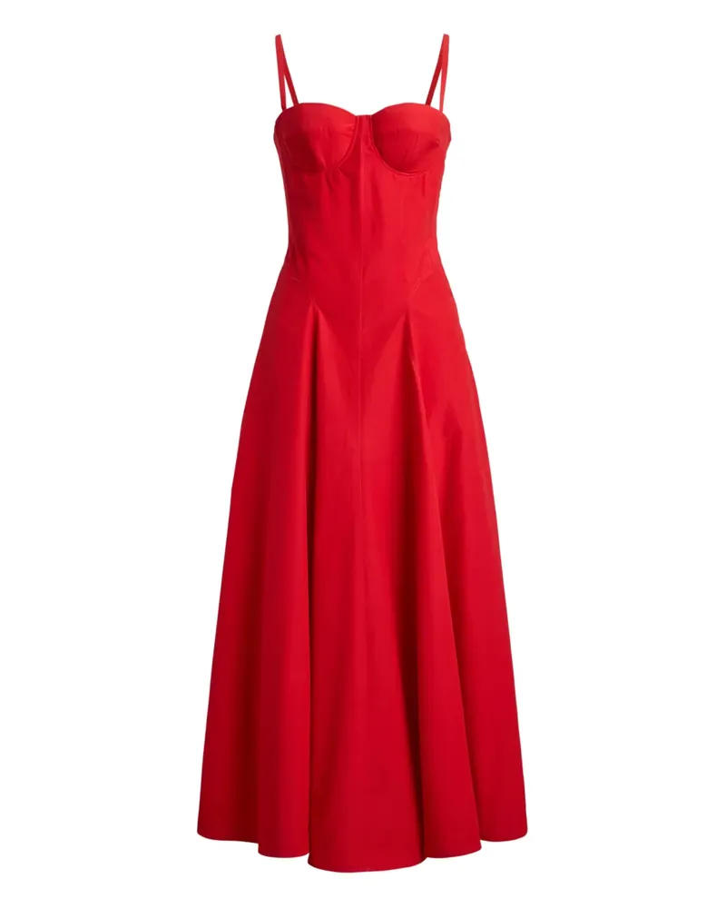 Ralph Lauren Marigot Midikleid mit Spaghettiträgern - Rot Rot