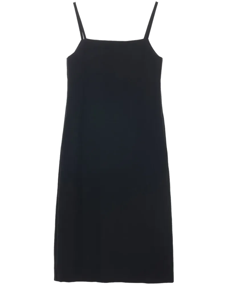 Studio Nicholson Midikleid mit Spaghettiträgern - Schwarz Schwarz