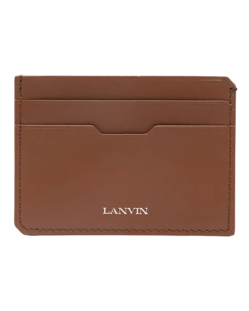 Lanvin logo-print cardholder - Braun Braun