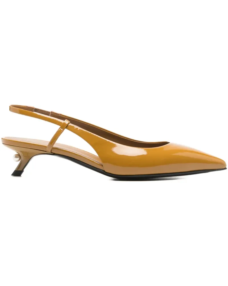 Alevì 40mm slingback pointed lace-up shoes - Braun Braun