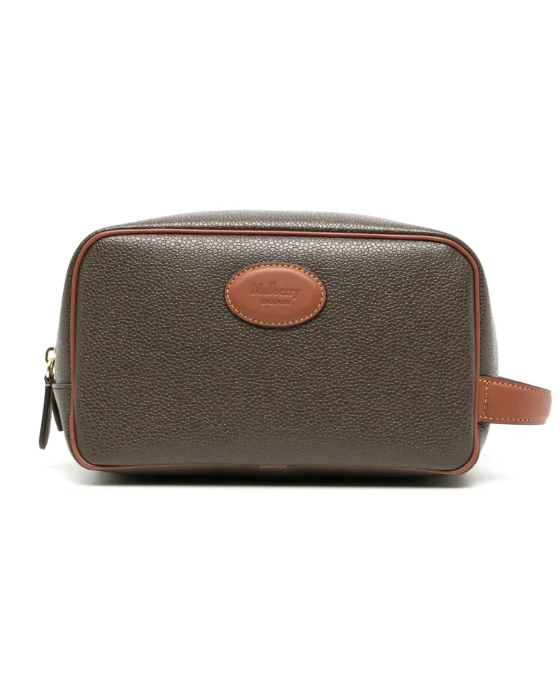 Mulberry Kulturbeutel mit Logo-Patch - Braun Braun