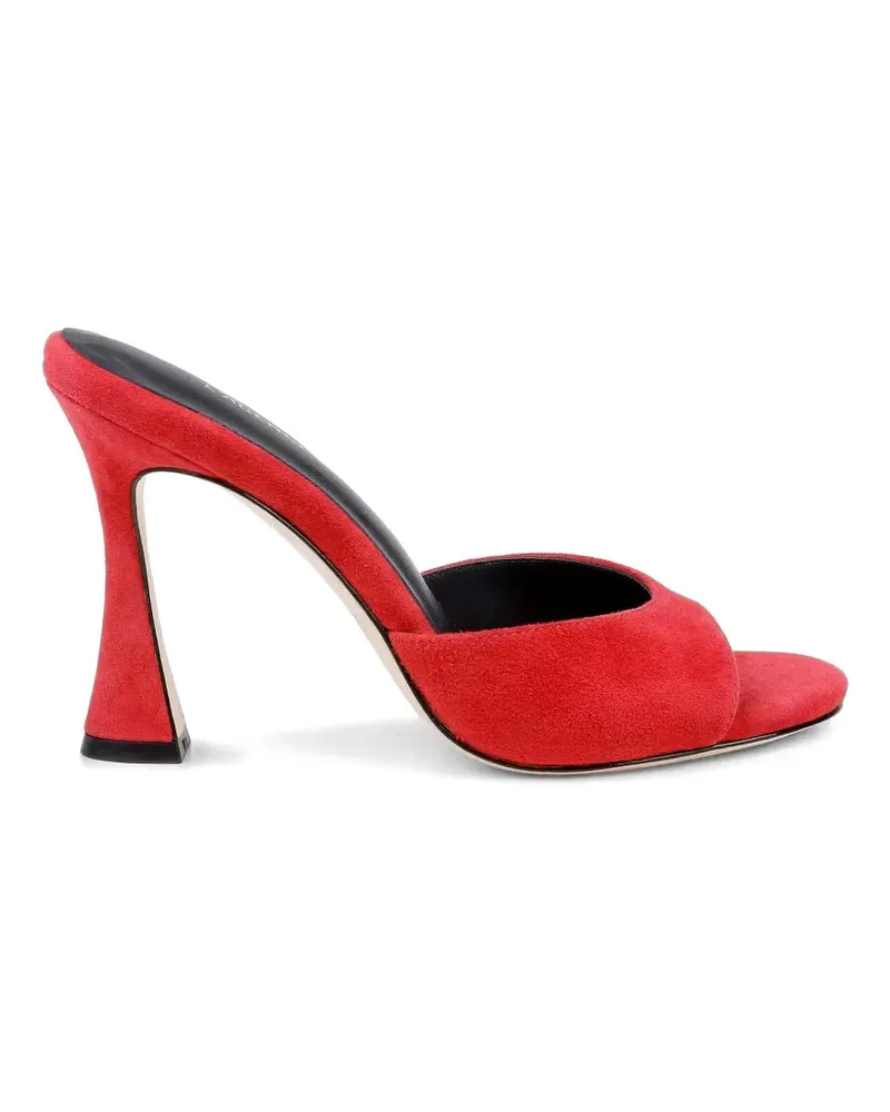 L'Agence Avery suede heeled mules - Rot Rot