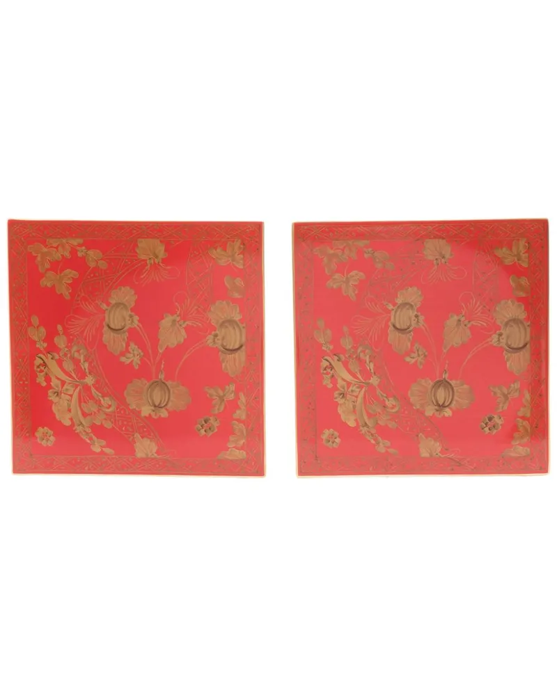 Ginori 1735 Teller aus Porzellan (30cm x 30cm) - Rot Rot