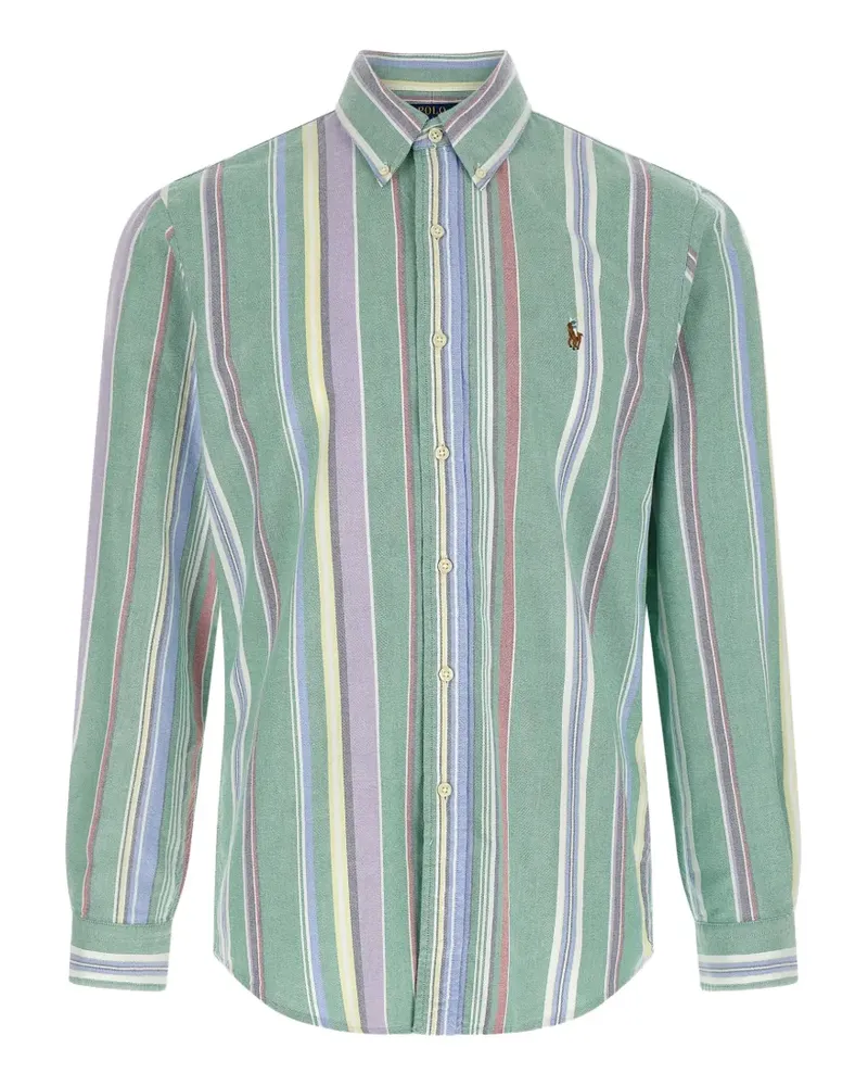 Ralph Lauren striped logo embroidery shirt - Grün Grün