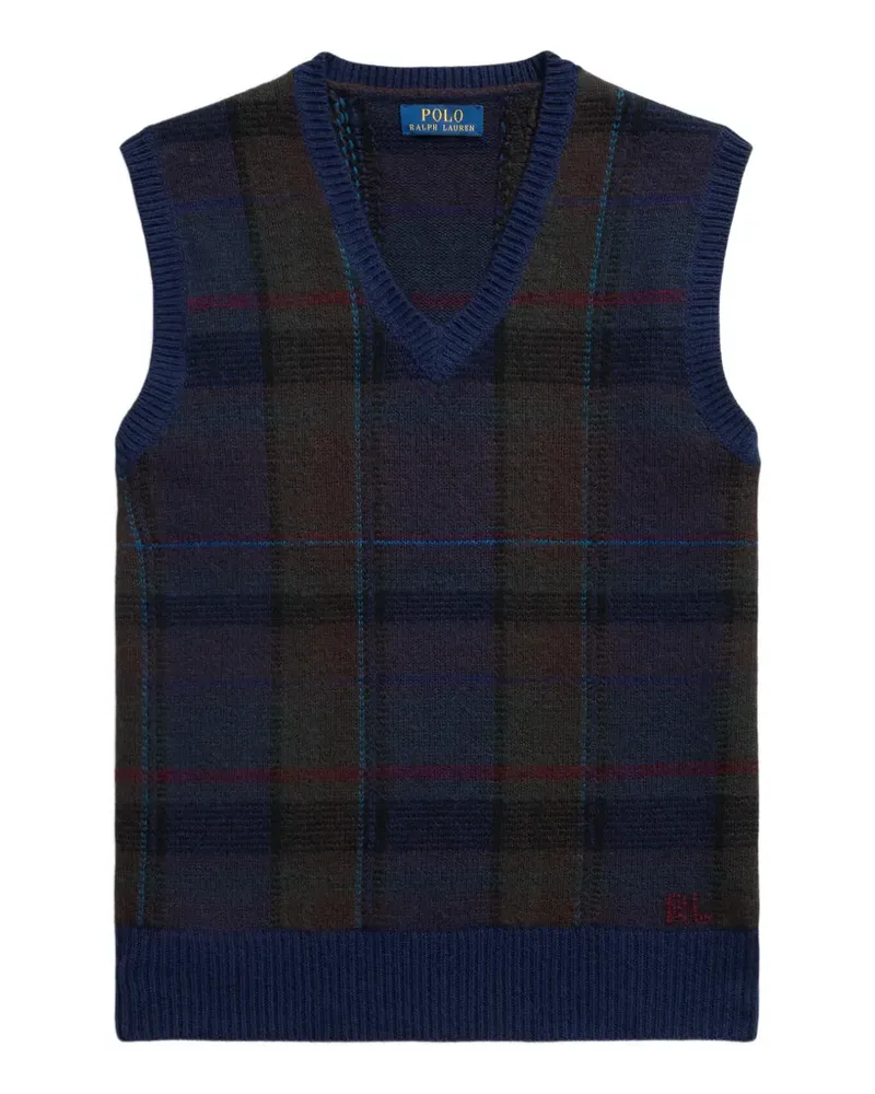 Ralph Lauren Karierter Pullover - Blau Blau