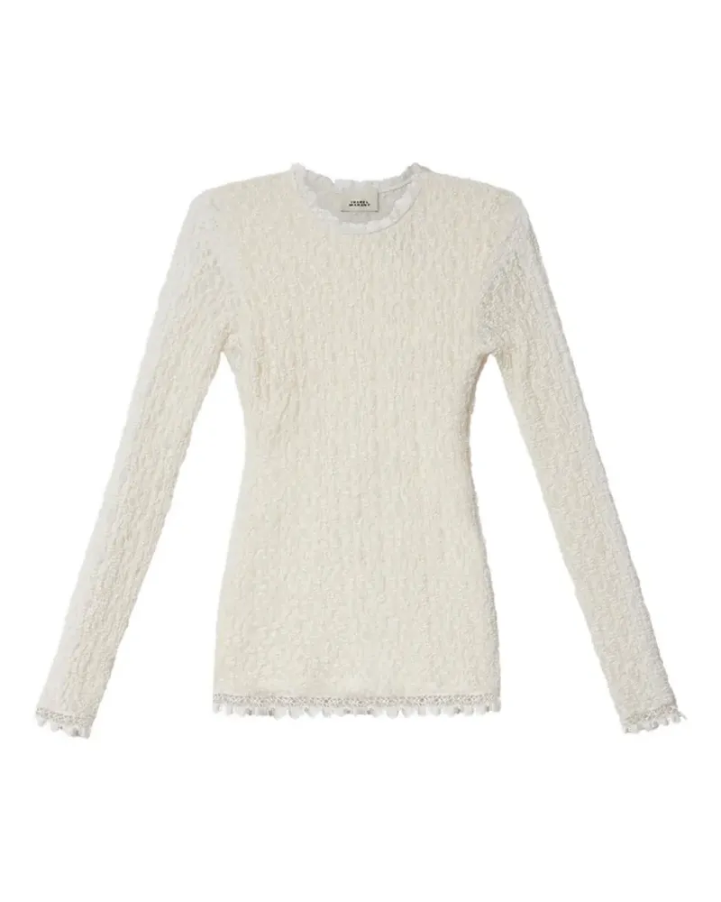 Isabel Marant Brany Oberteil aus Stretch-Spitze - Weiß Weiß