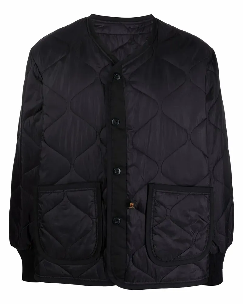 Alpha Industries Gesteppte Jacke - Schwarz Schwarz