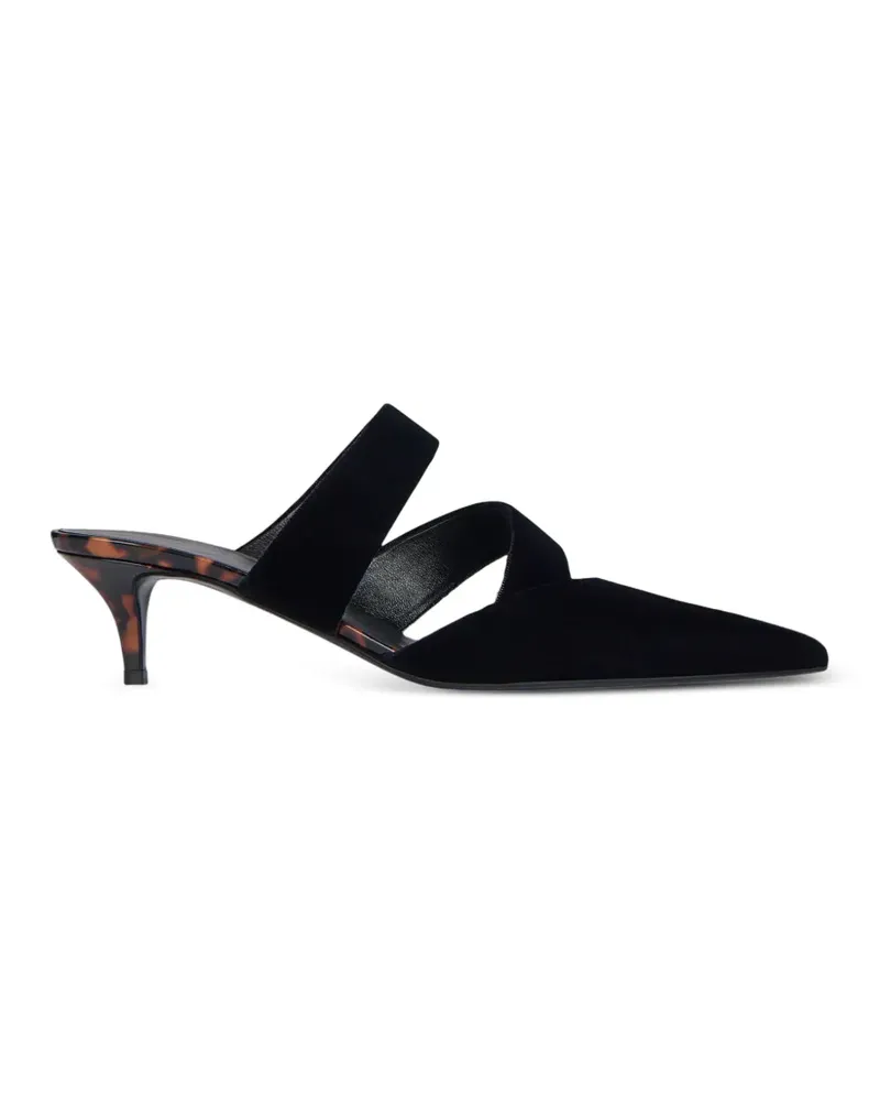 Balmain Mules mit Samtschildpatt-Effekt - Schwarz Schwarz