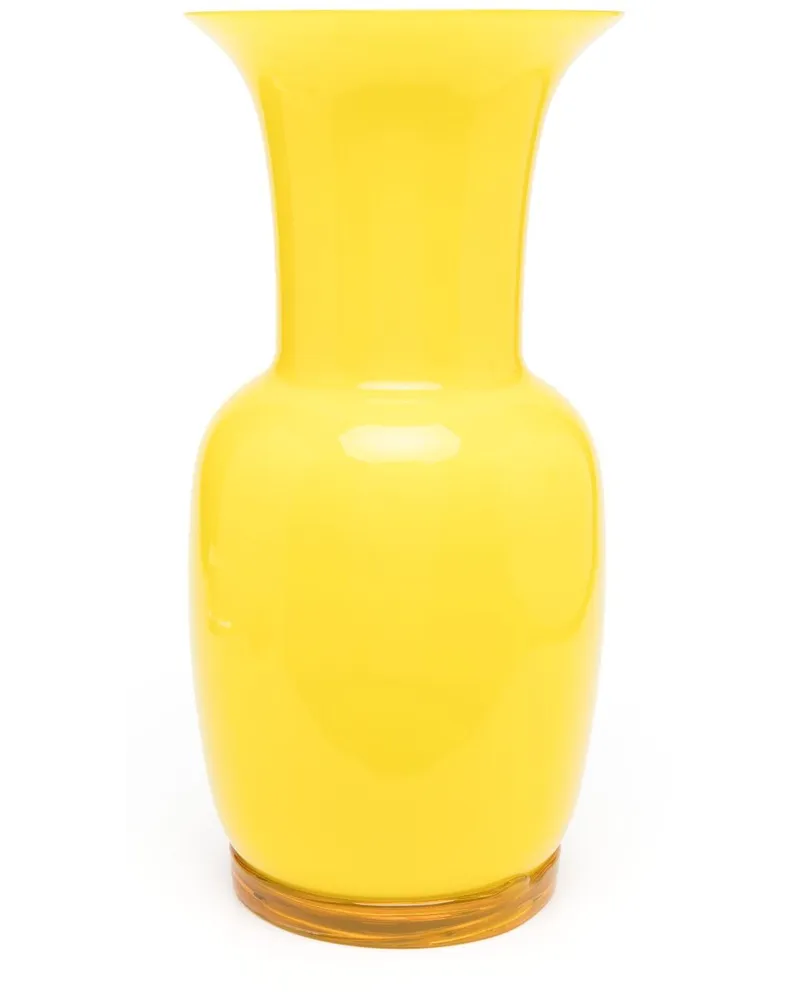 Opalino Vase aus Porzellan - Gelb