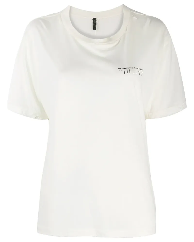 Unravel T-Shirt mit Logo - Weiß Weiß