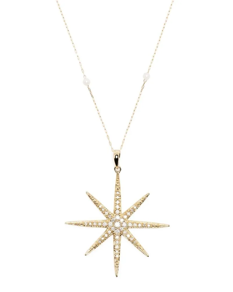 MIZUKI 14kt Gelbgoldhalskette mit Perle Gold