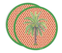 Set aus zwei Masonite Hima Palm Tischsets - Grün