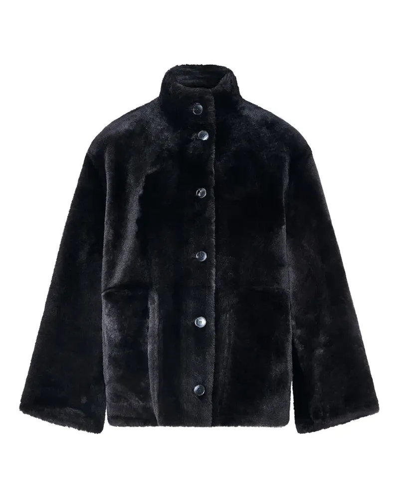 Yves Salomon Jacke mit Shearling - Schwarz Schwarz