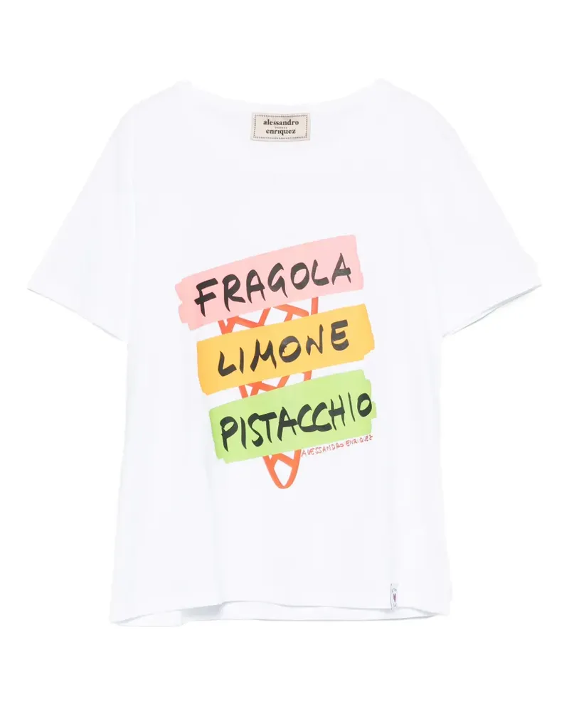 Alessandro Enriquez cotton T-shirt - Weiß Weiß