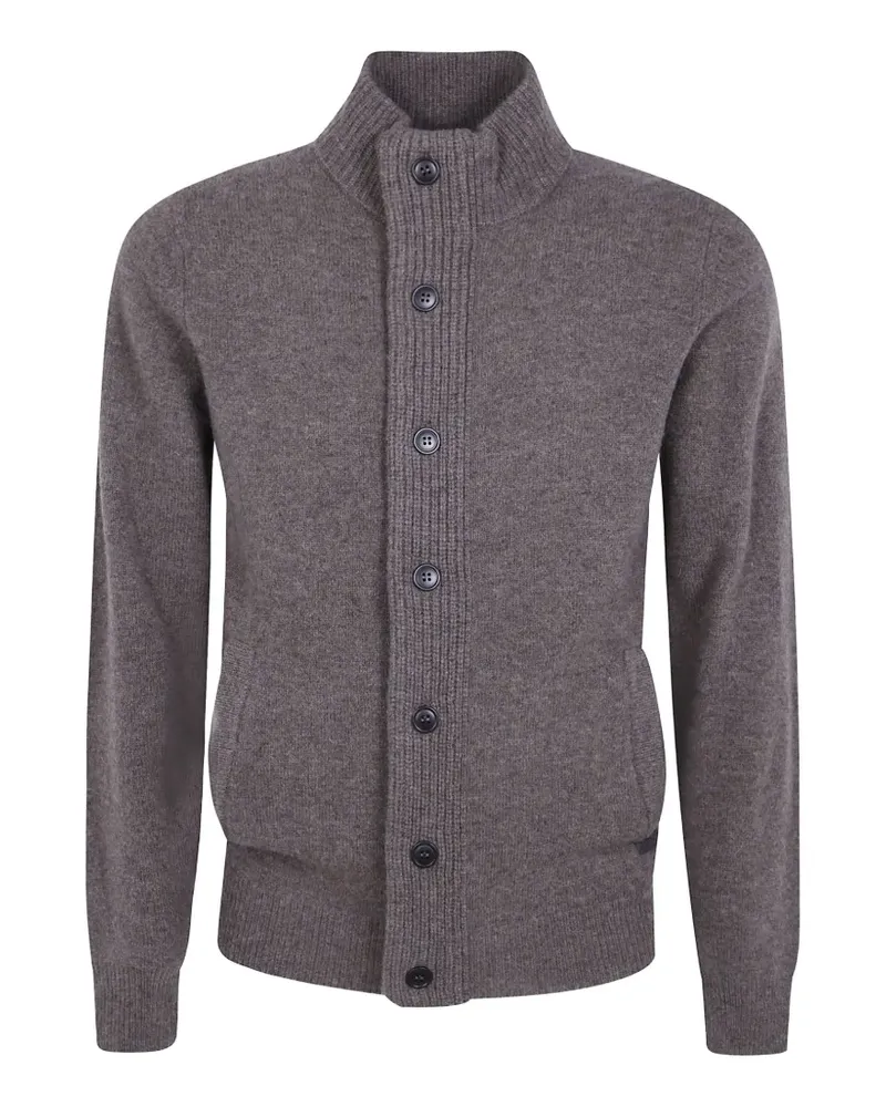Barbour Pullover mit Ellenbogen-Patch - Grau Grau