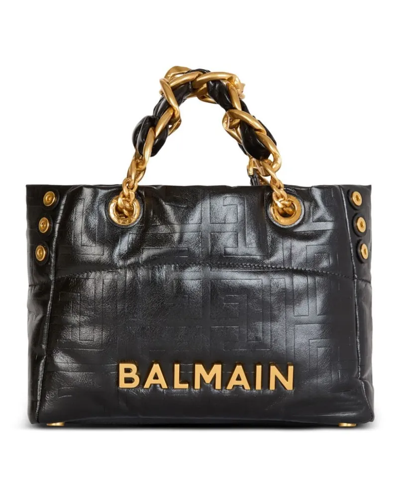 Balmain Kleine 1945 Handtasche aus weichem Leder - Schwarz Schwarz