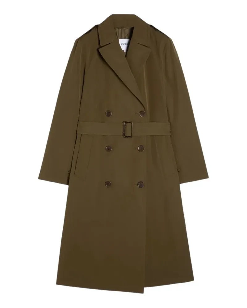 ASPESI double-breasted belted trench coat - Grün Grün