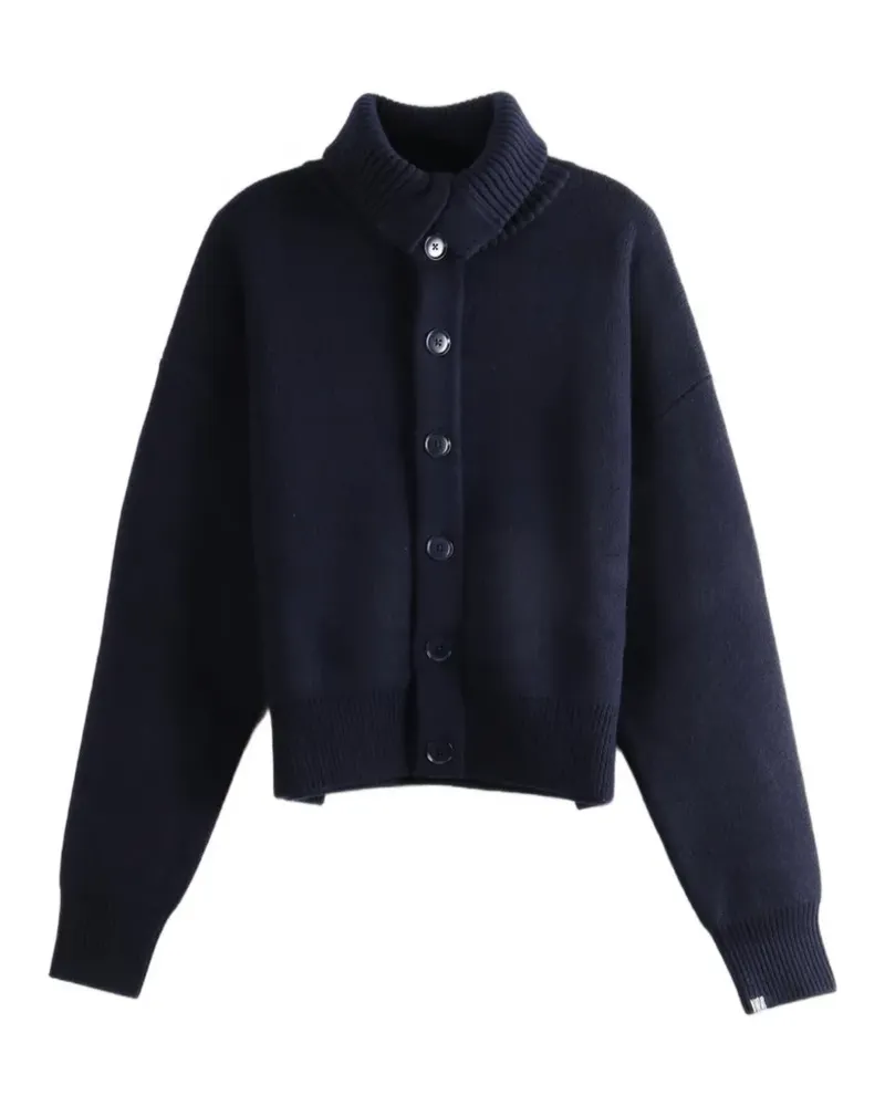 extreme cashmere N°377 Clement button-up ribbed-trim cardigan - Blau Blau
