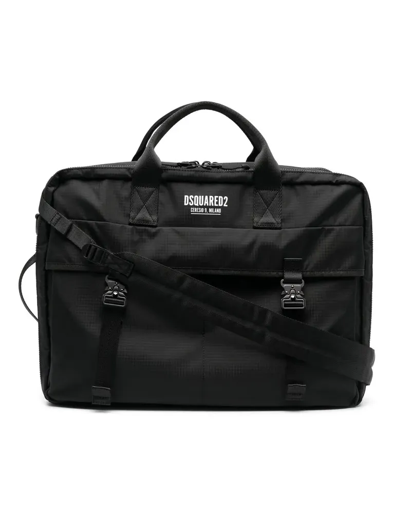Dsquared2 Shopper mit Logo-Print - Schwarz Schwarz