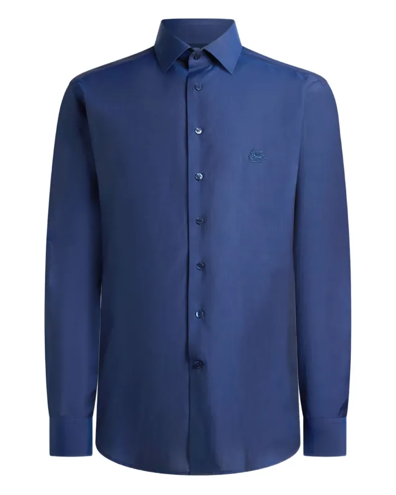 Etro Pegaso-embroidery shirt - Blau Blau