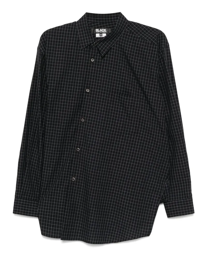 Comme des Garçons Kariertes Hemd - Schwarz Schwarz