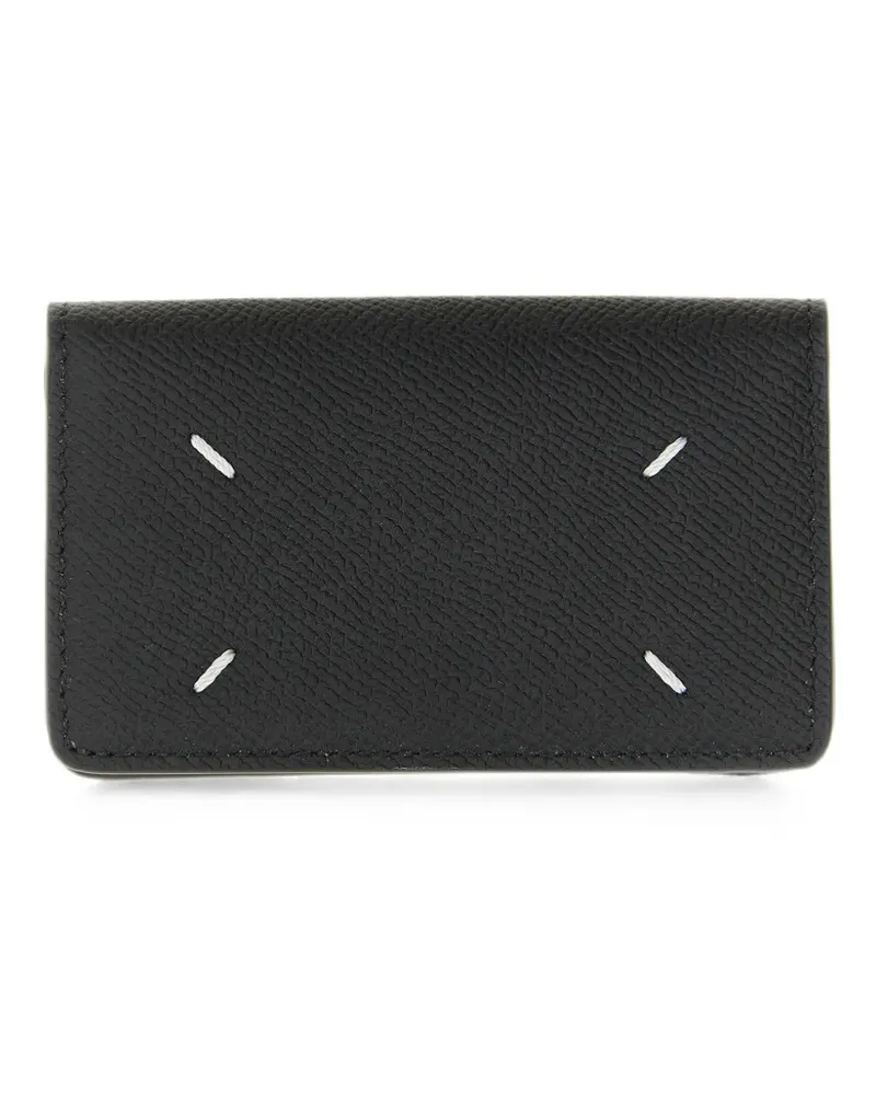 Maison Margiela Four Stitches leather card holder - Schwarz Schwarz