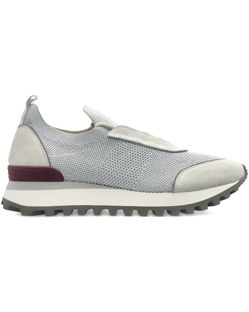 Eleventy knitted panelled sneakers - Grau Grau