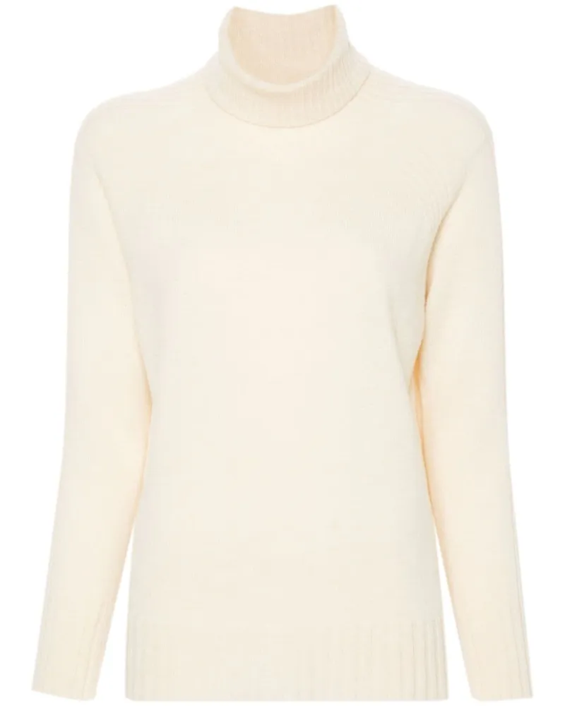 Twin-Set Klassischer Rollkragenpullover - Weiß Weiß
