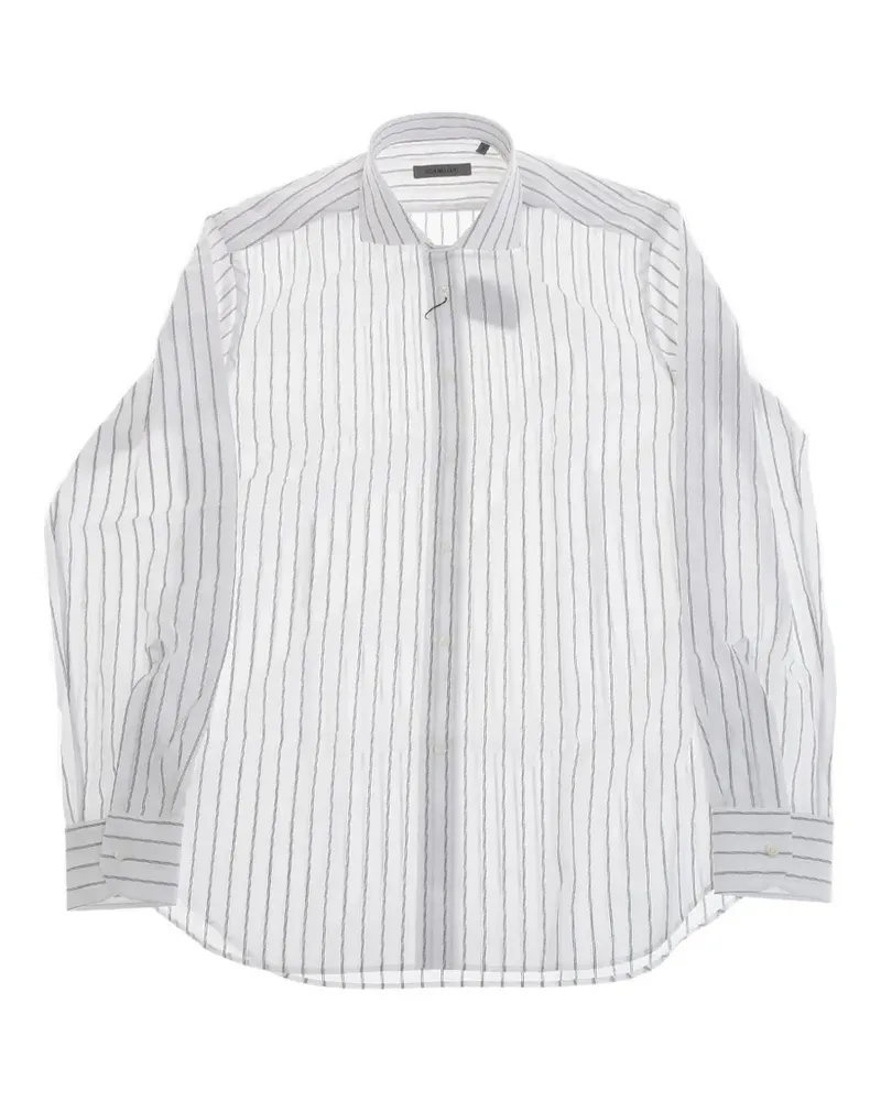 Corneliani striped cotton shirt - Weiß Weiß