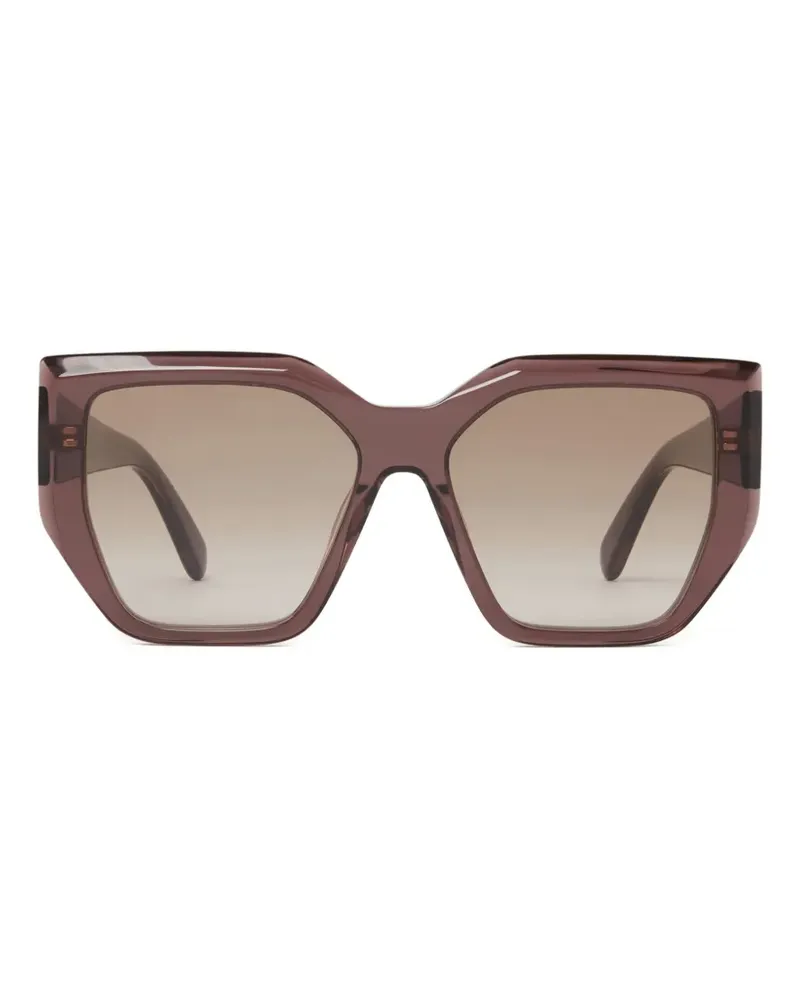 Stella McCartney Sonnenbrille mit geometrischem Gestell - Braun Braun