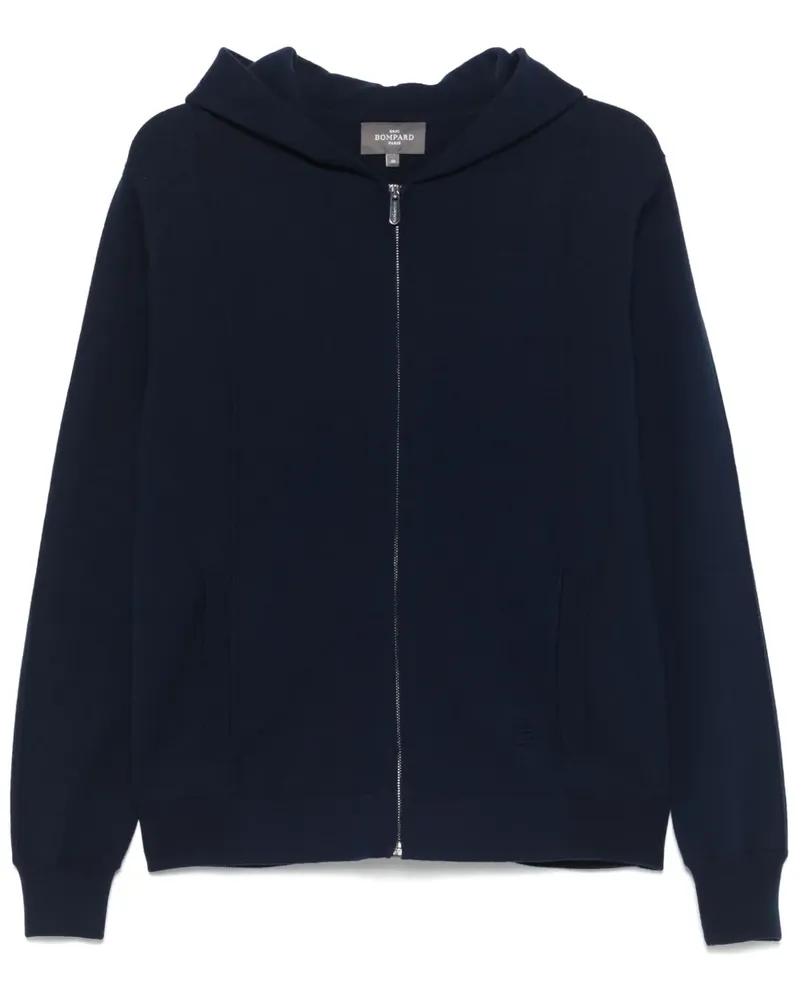 Eric Bompard Gestrickter Hoodie Blau