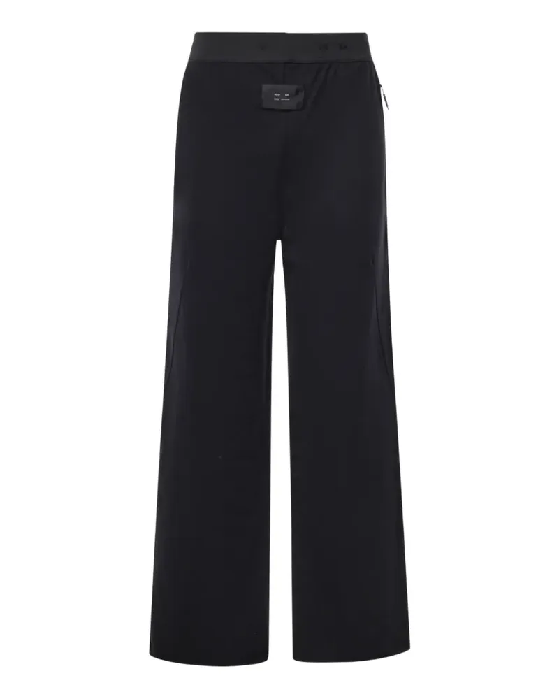 Heliot Emil logo-waistband wide-leg trousers - Schwarz Schwarz