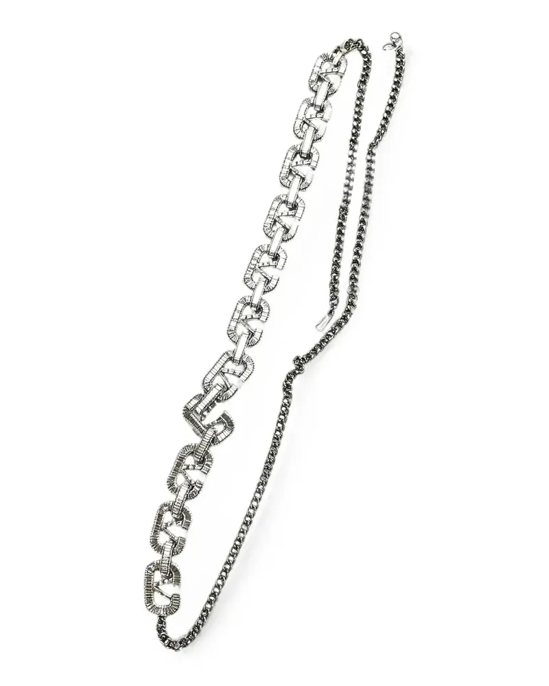 Valentino Garavani VLogo Signature Gürtel mit Kristallen - Silber Silber
