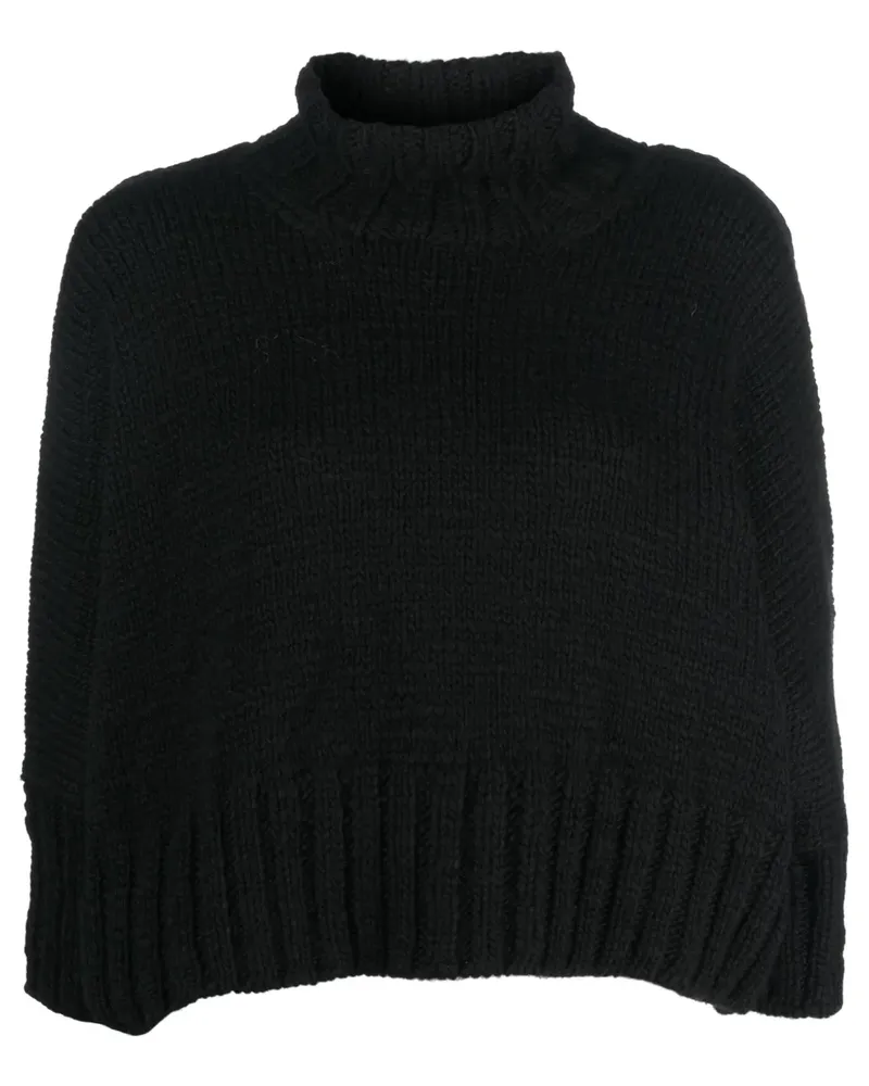 Yohji Yamamoto Gestrickter Rollkragenpullover - Schwarz Schwarz