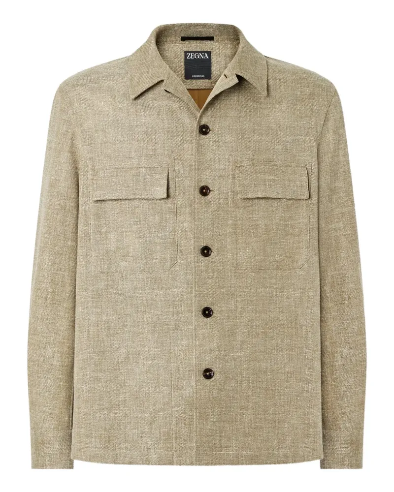 Ermenegildo Zegna Hemdjacke mit Brusttasche - Grün Grün