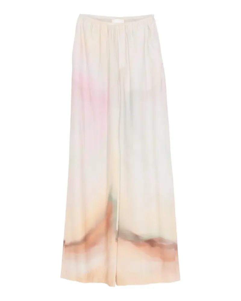 Nanushka Palazzohose mit Print - Nude Nude