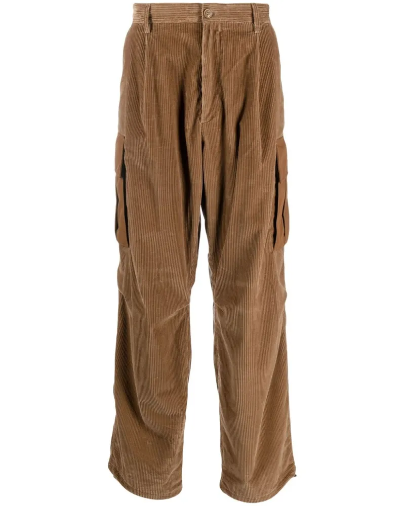 Moncler Cordhose mit weitem Bein - Braun Braun