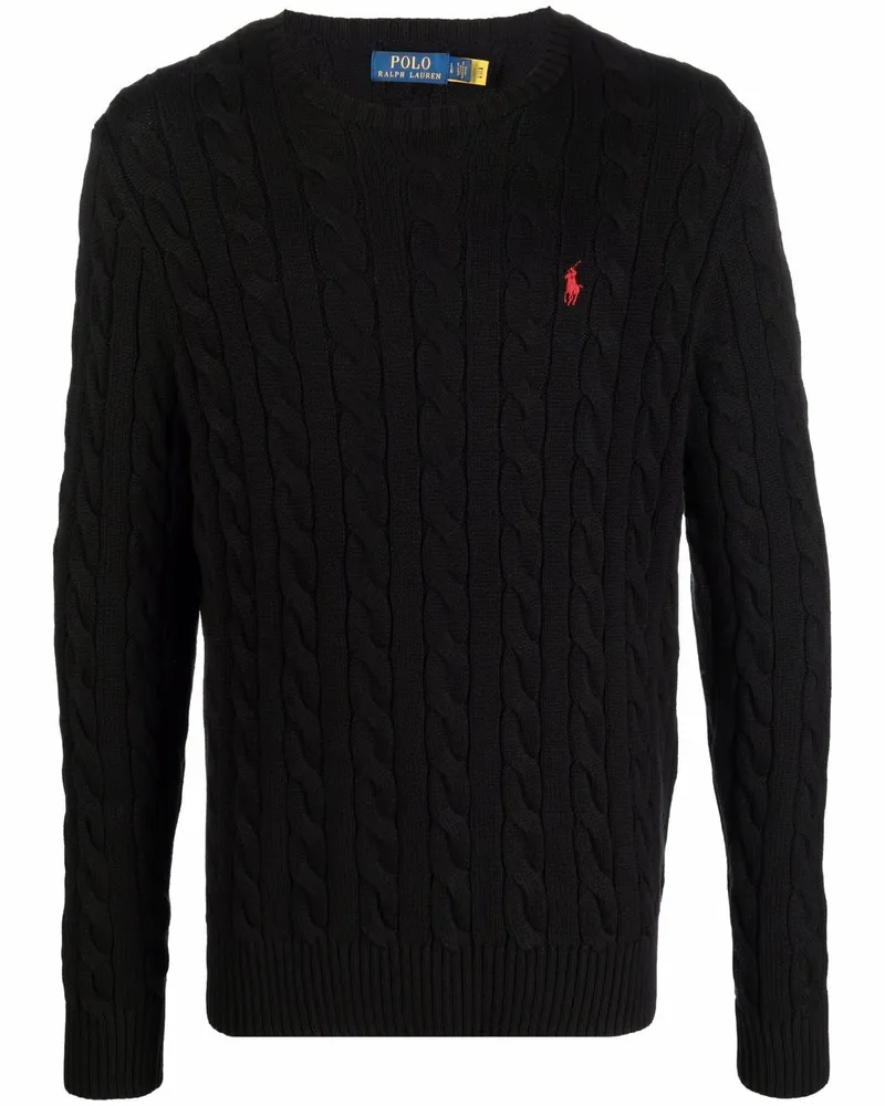 Ralph Lauren Pullover mit Zopfmuster - Schwarz Schwarz