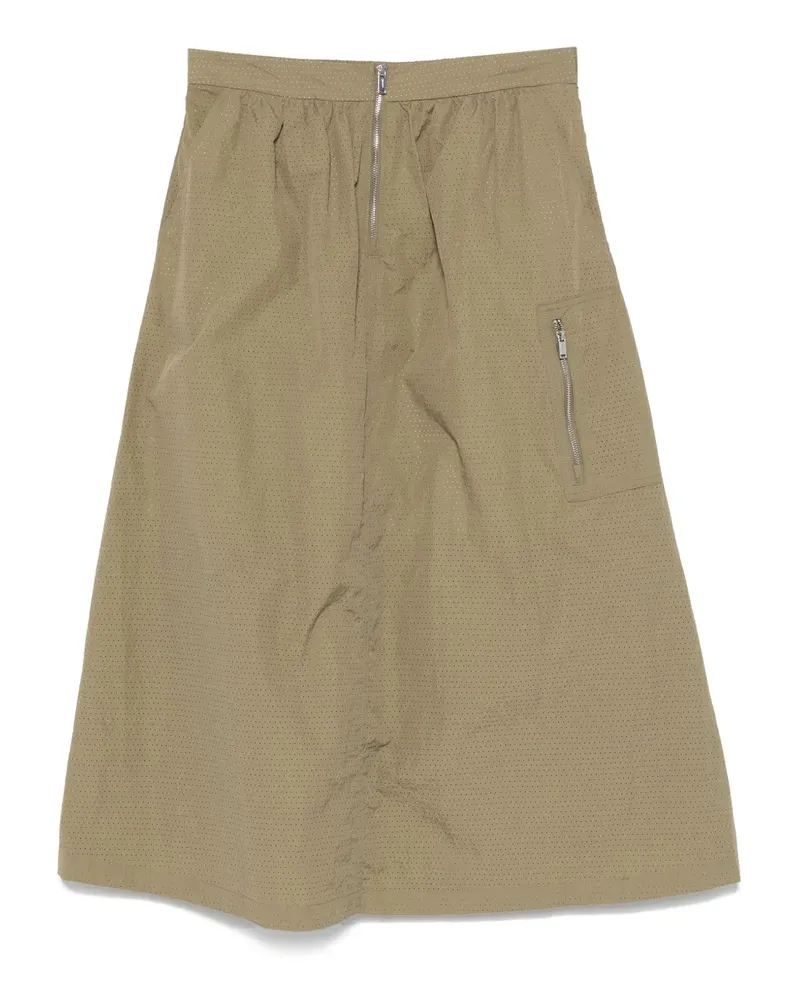 DKNY Perforierter Midirock - Grün Grün