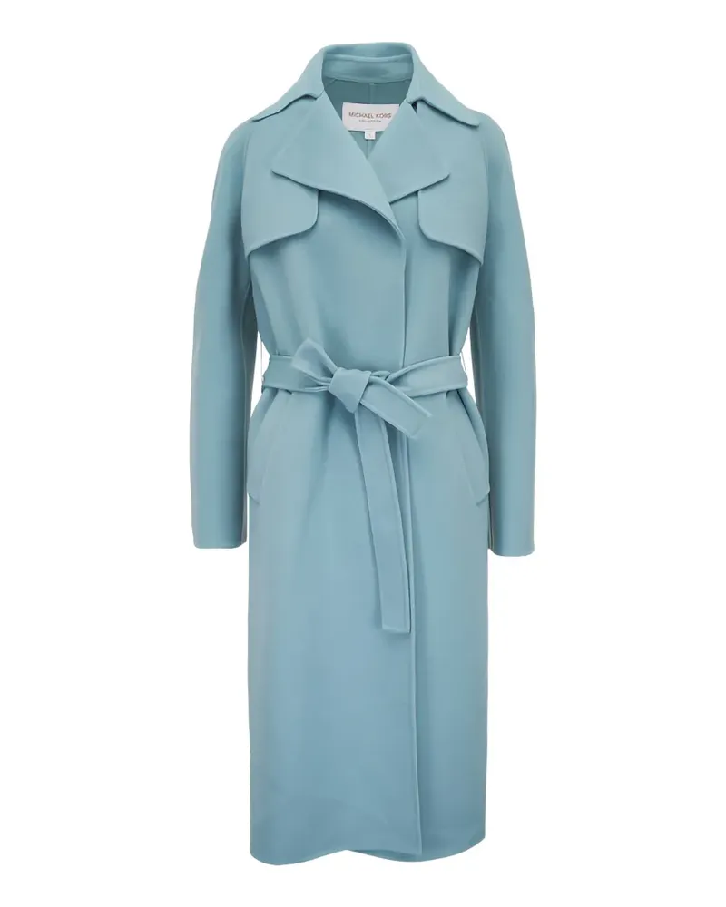 Michael Kors Langer Mantel mit Gürtel - Blau Blau