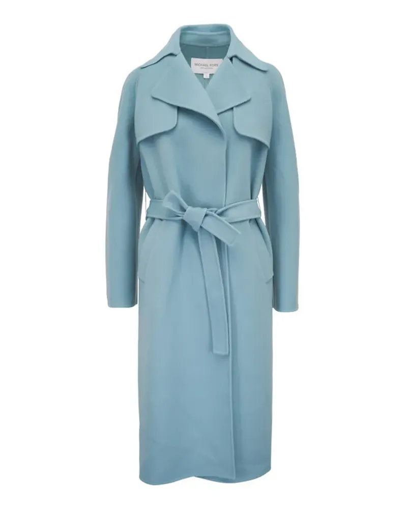 Michael Kors belted long coat - Blau Blau